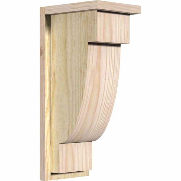 Ekena Millwork Alpine Rough Sawn Corbel w/Backplate, Douglas Fir, 8"W x 10"D x 22"H COR08X10X22ALP01RDF - main